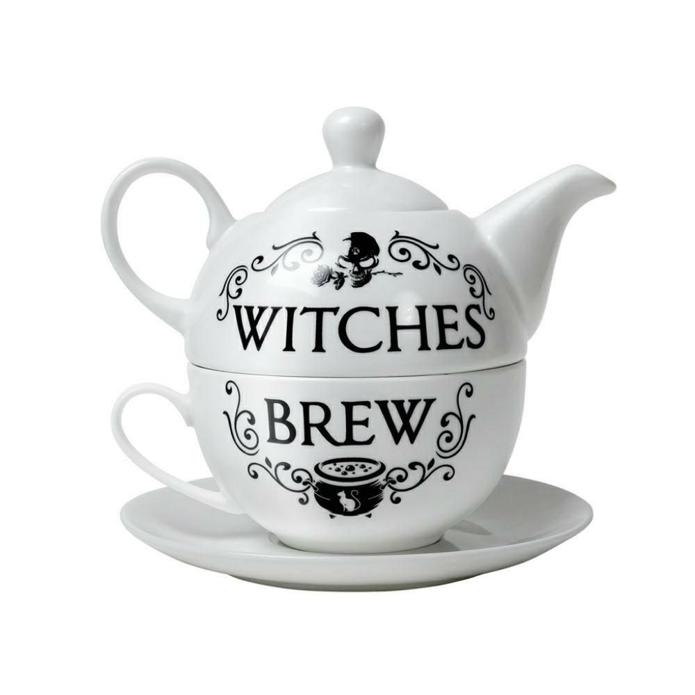 Skull & Cauldron Stacked Tea for One Set